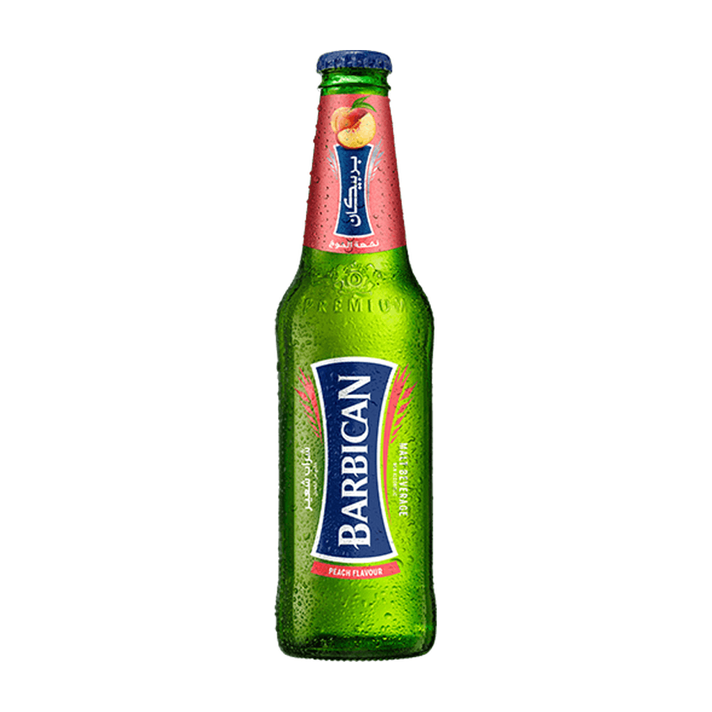 BARBICAN MALT DRINK PEACH FLAVOUR 330ML