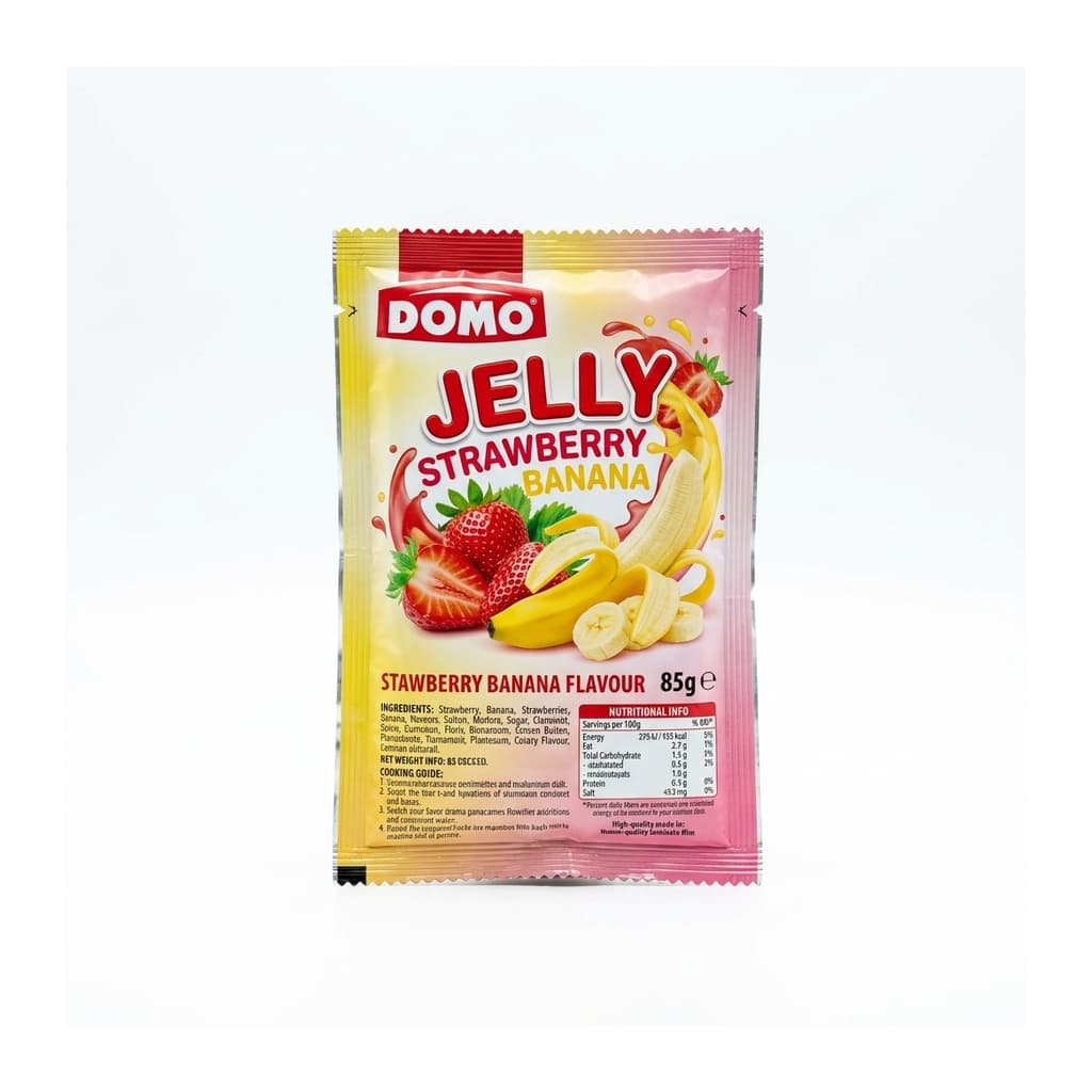 Domo Jelly Strawberry Banana 85g