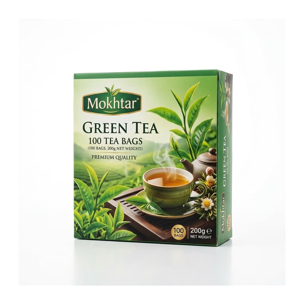 Mokhtar Green Tea 100 Bags 200g