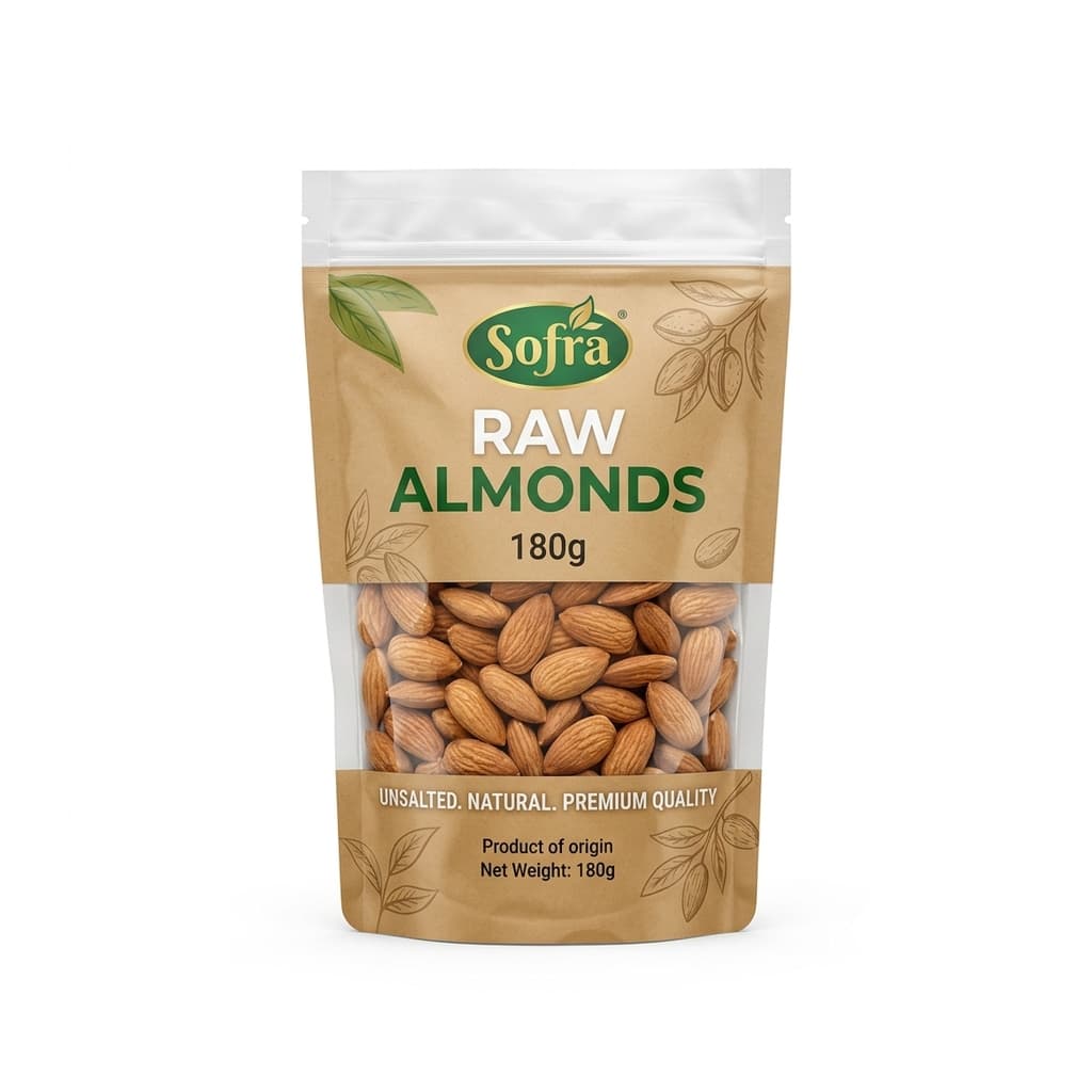 Sofra Raw Almonds 180g