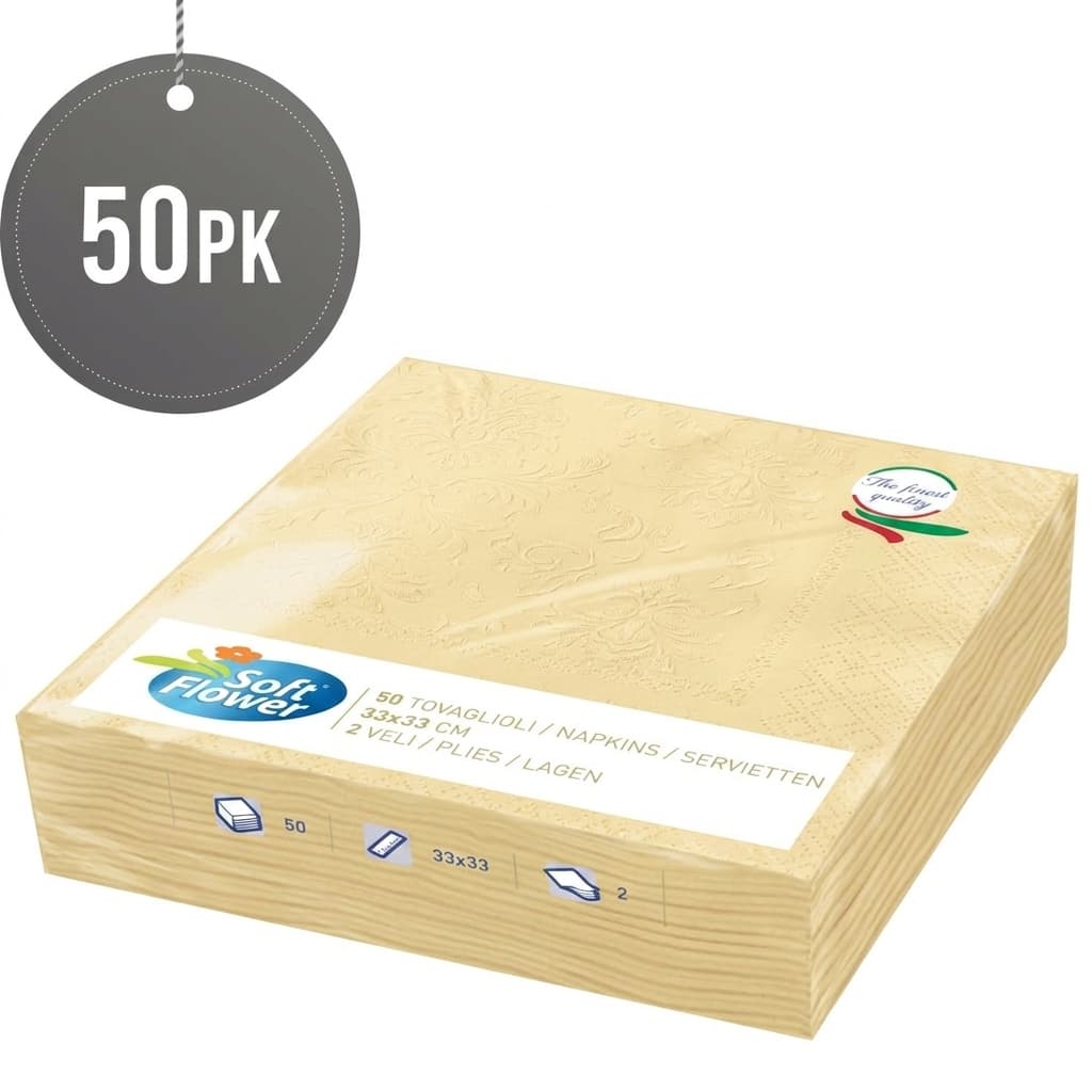 Soft Flower Napkins 50pk