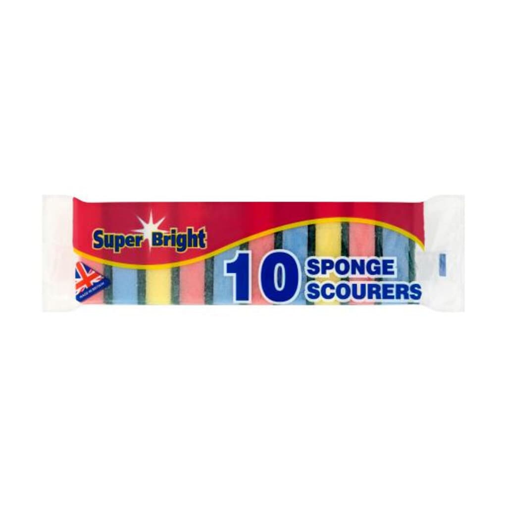 Super Bright Sponge Scourers 10pk