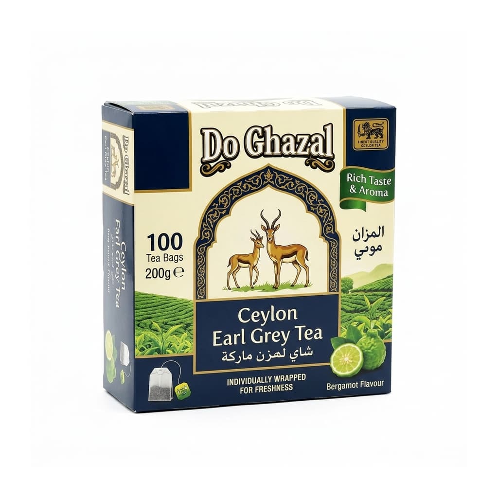 Do Ghazal Ceylon Ear Grey Tea 100 Bags 200g