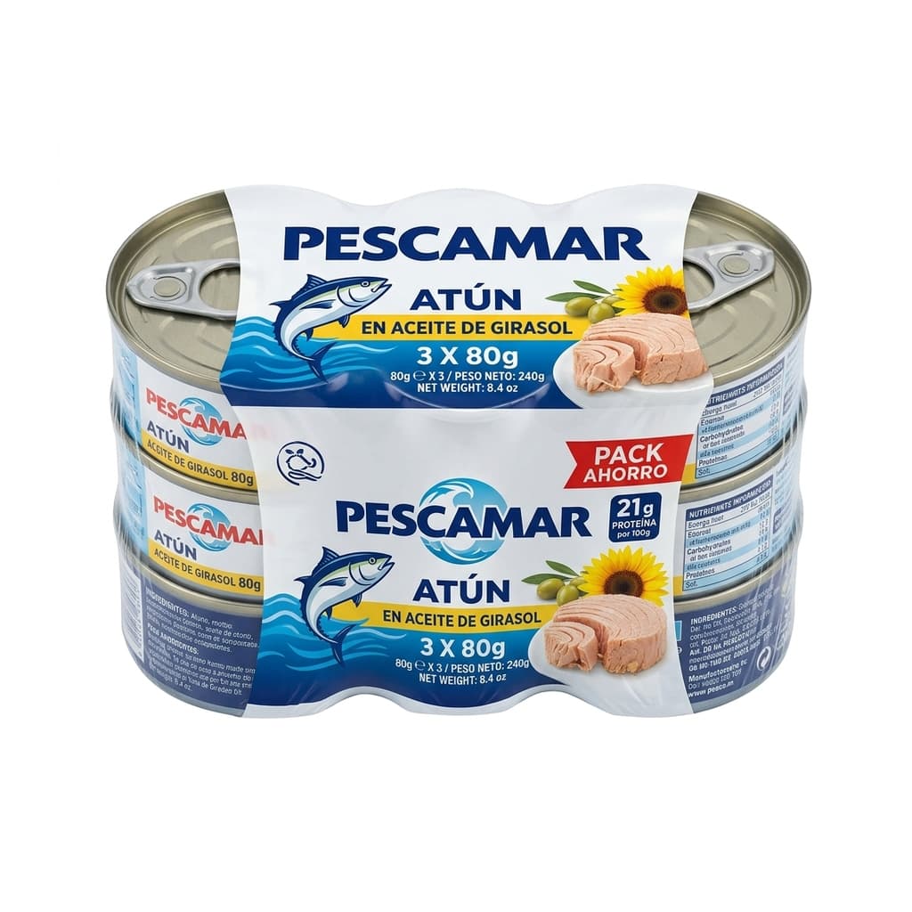 Pescamar Tuna in Sunflower Oil 3 X 80g