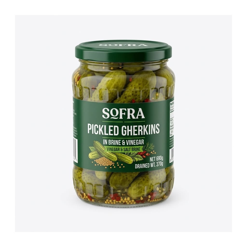 Sofra Pickled Gherkins in Brine & Vinegar 690g
