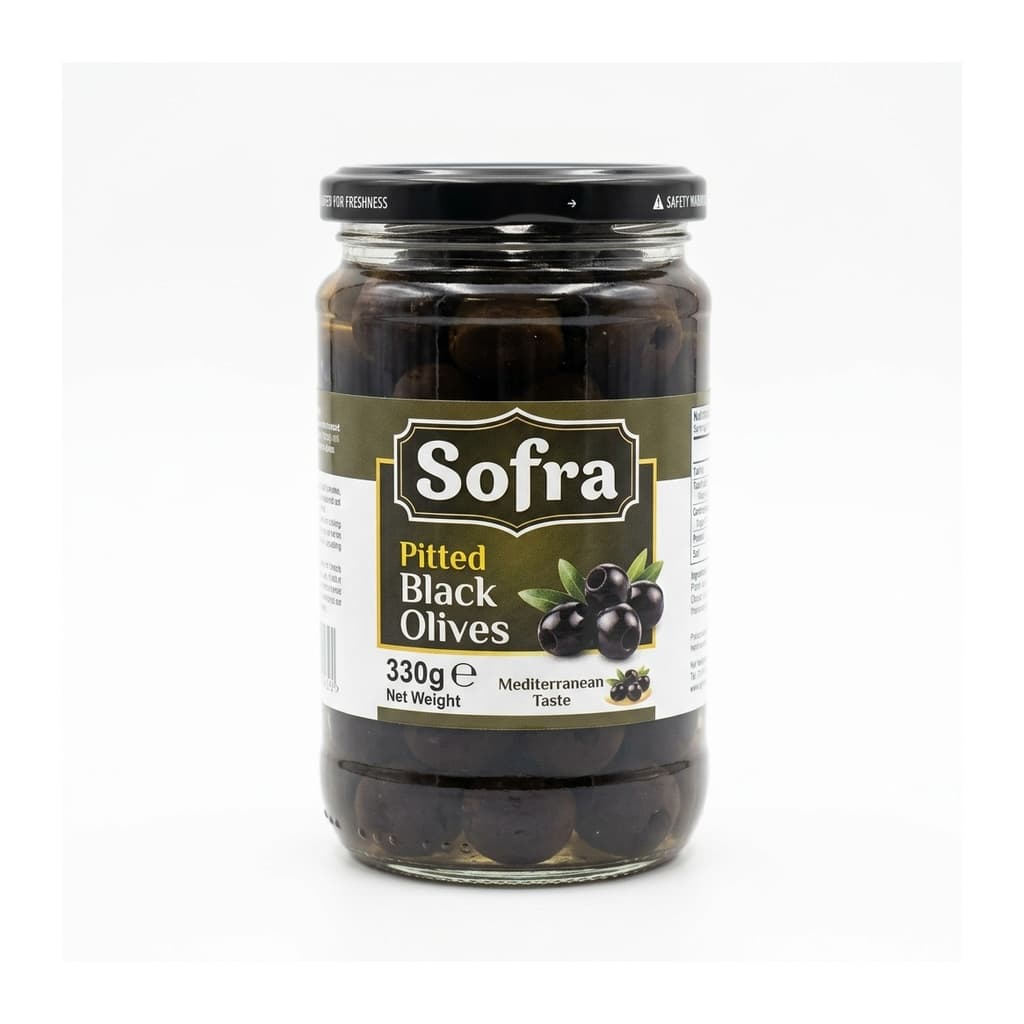 Sofra Pitted Black Olive 330g. 330 .