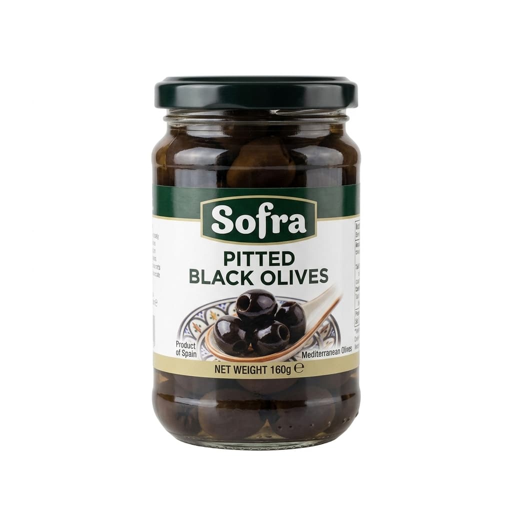 Sofra Pitted Black Olives 160g