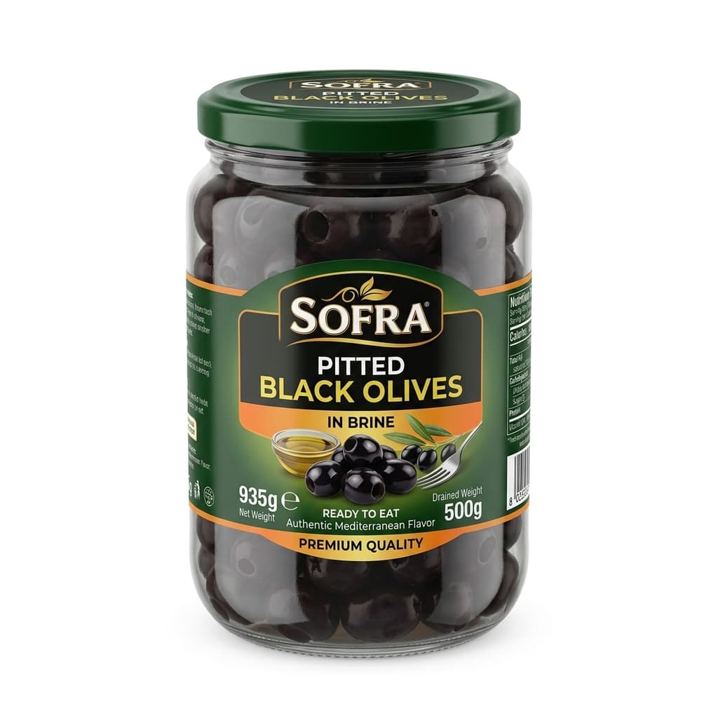 Sofra Pitted Black Olives 935g