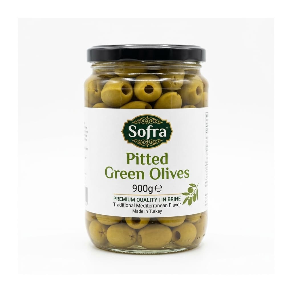 Sofra Pitted Green Olives 900g